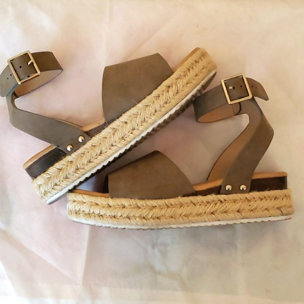Bella Marie Espadrille Strappy Wedge